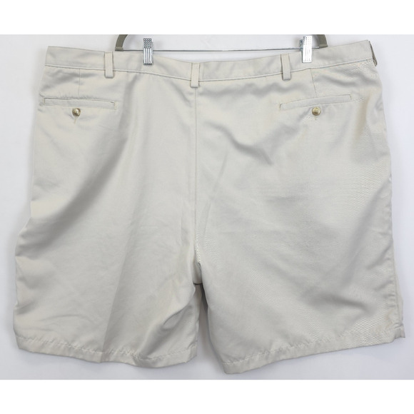 Roundtree & Yorke Chino Shorts Men 50 Big Relax Fit Khaki Beige Causal Preppy - Picture 2 of 8